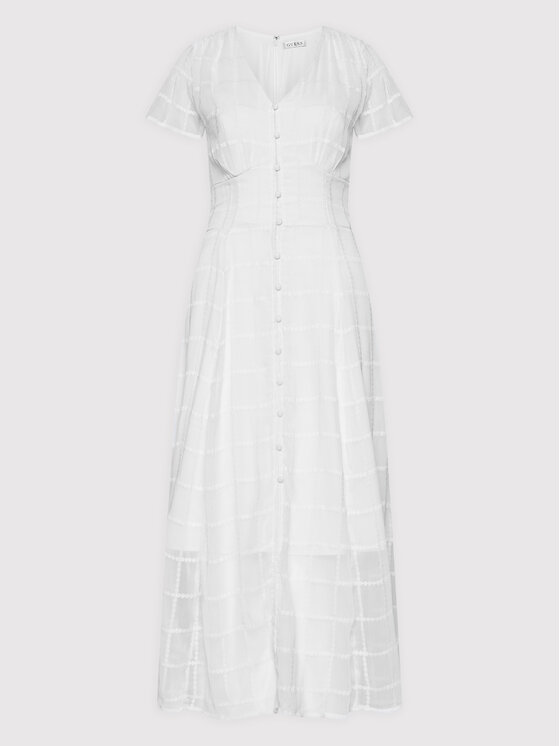 Guess Sukienka letnia Monica W2GK85 WEIU0 Biały Regular Fit zdjęcie nr 5