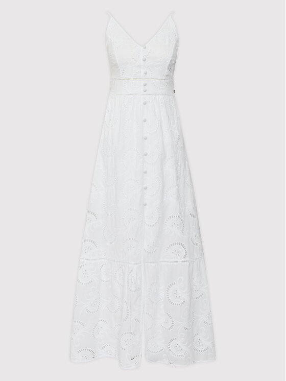 Guess Sukienka letnia Serafina W2GK44 WEJV0 Biały Regular Fit zdjęcie nr 5
