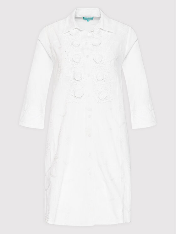 Iconique Sukienka koszulowa Romina IC22 003 Biały Regular Fit zdjęcie nr 5
