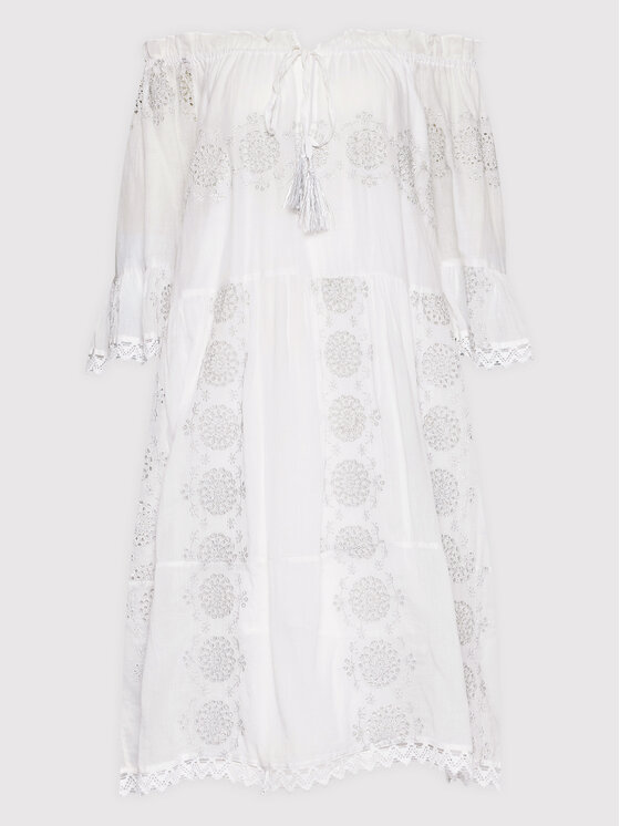 Iconique Sukienka letnia Capri IC22 026 Biały Regular Fit zdjęcie nr 5