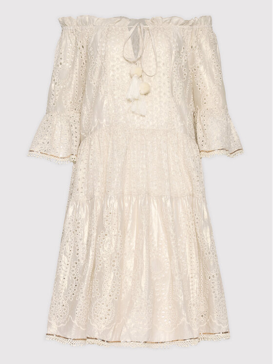 Iconique Sukienka letnia Capri IC22 082 Beżowy Regular Fit zdjęcie nr 5