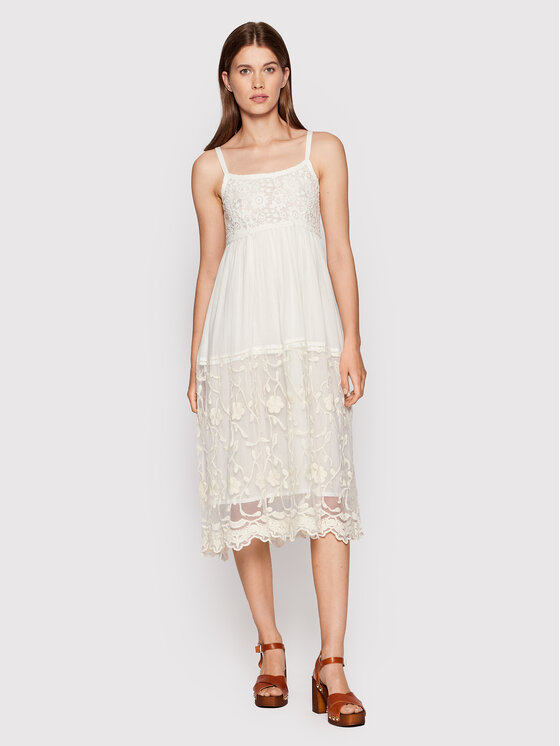 Iconique Sukienka letnia Lia IC22 033 Biały Regular Fit