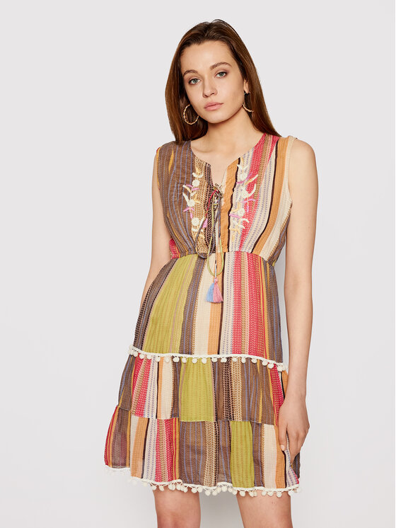 Iconique Sukienka letnia Linda IC21 054 Kolorowy Regular Fit