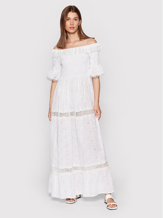Iconique Sukienka letnia Mara IC22 022 Biały Regular Fit zdjęcie nr 2
