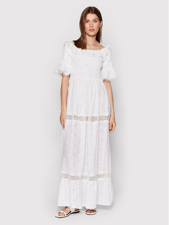 Iconique Sukienka letnia Mara IC22 022 Biały Regular Fit