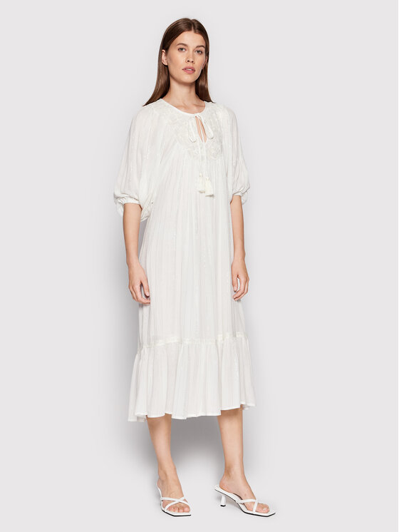 Iconique Sukienka letnia Monica IC22 010 Biały Regular Fit