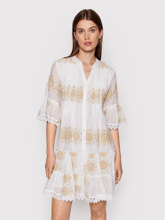 Iconique Sukienka letnia Monica IC22 027 Biały Regular Fit