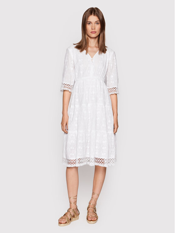 Iconique Sukienka letnia Selene IC22 013 Biały Regular Fit