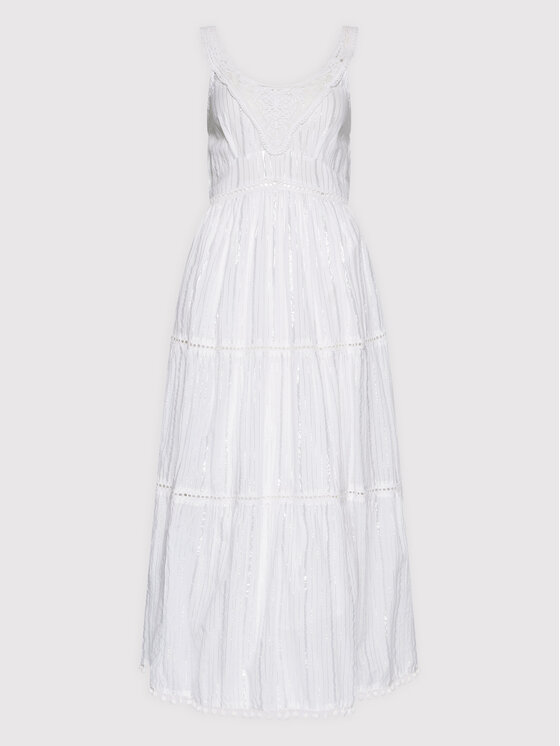 Iconique Sukienka letnia Vulcano IC22 009 Biały Regular Fit zdjęcie nr 5