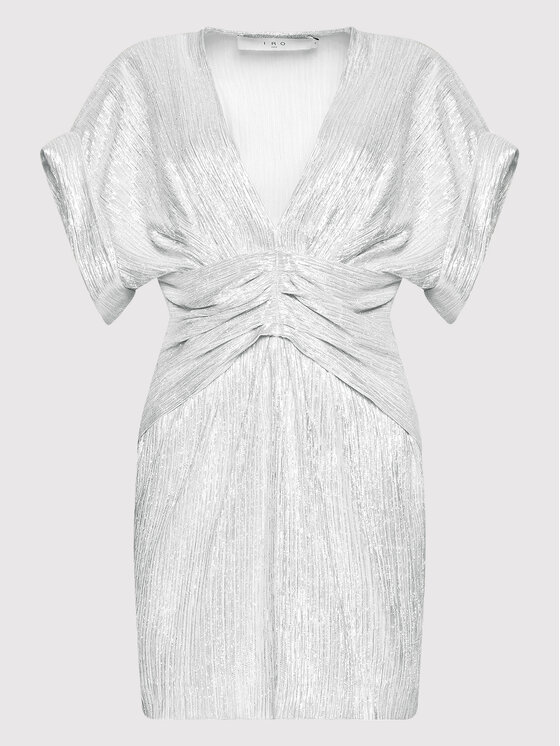 IRO Sukienka koktajlowa Bilou AQ546 Srebrny Regular Fit zdjęcie nr 5
