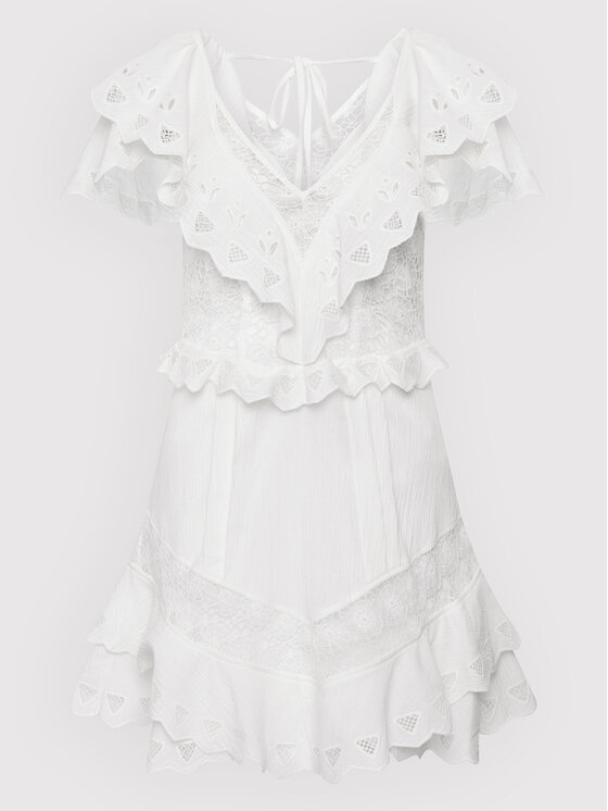 IRO Sukienka letnia Rioja AQ537 Biały Regular Fit zdjęcie nr 5