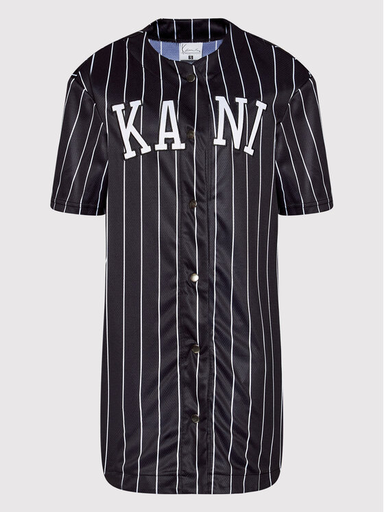 Karl Kani Sukienka codzienna College Pinstripe Baseball 6160577 Czarny Regular Fit zdjęcie nr 5
