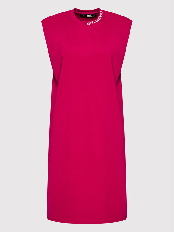 KARL LAGERFELD Sukienka codzienna 220W1353 Różowy Regular Fit zdjęcie nr 5
