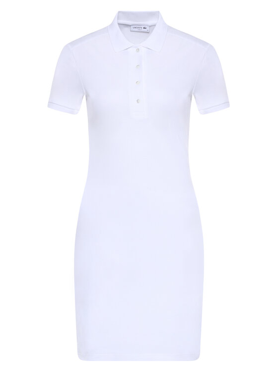 Lacoste Sukienka codzienna EF5473 Biały Slim Fit zdjęcie nr 5