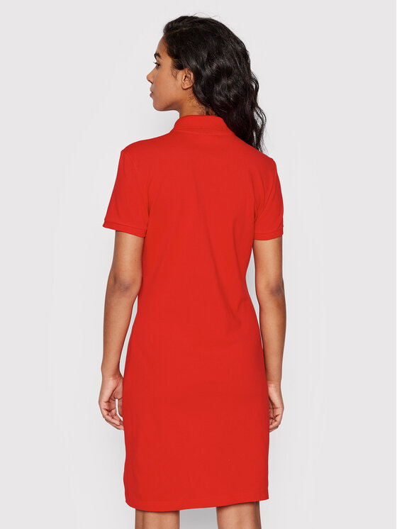 Lacoste Sukienka codzienna EF5473 Czerwony Slim Fit zdjęcie nr 3