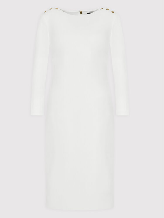 Lauren Ralph Lauren Sukienka codzienna 250756842012 Biały Slim Fit zdjęcie nr 5