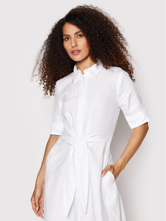 Lauren Ralph Lauren Sukienka koszulowa 200831364001 Biały Regular Fit zdjęcie nr 4