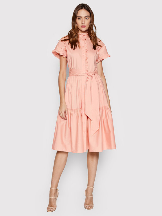 Lauren Ralph Lauren Sukienka koszulowa 200861811001 Różowy Regular Fit