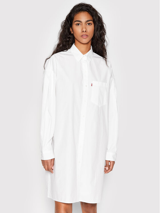 Levi’s® Sukienka koszulowa A1868-0000 Biały Relaxed Fit