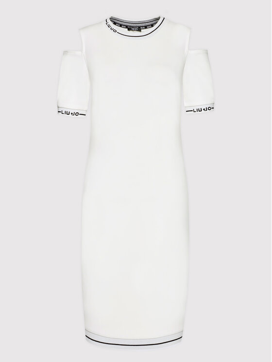 Liu Jo Sport Sukienka codzienna TA2248 F0090 Biały Regular Fit zdjęcie nr 5