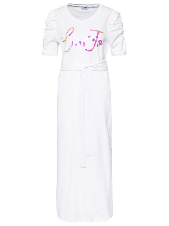Liu Jo Sukienka codzienna WA1246 J5703 Biały Regular Fit zdjęcie nr 5