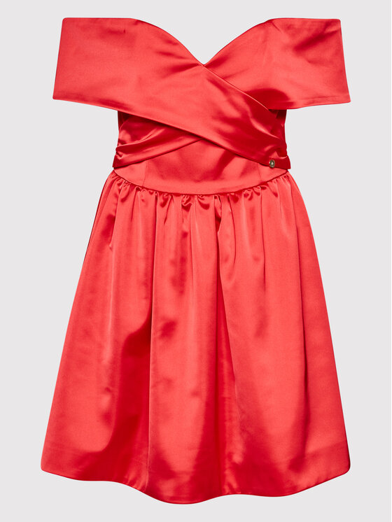 Liu Jo Sukienka koktajlowa CA2372 T3097 Czerwony Regular Fit zdjęcie nr 5