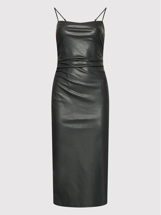 Marciano Guess Sukienka z imitacji skóry 2RGK11 9645Z Czarny Slim Fit zdjęcie nr 5
