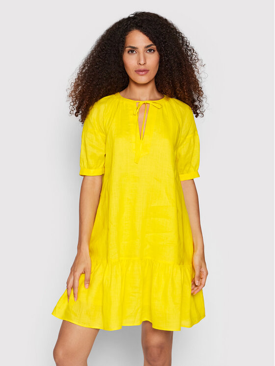 MAX&Co. Sukienka letnia Miriam 72211522 Żółty Relaxed Fit