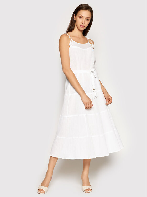 Melissa Odabash Sukienka letnia Fru CR Biały Regular Fit zdjęcie nr 2