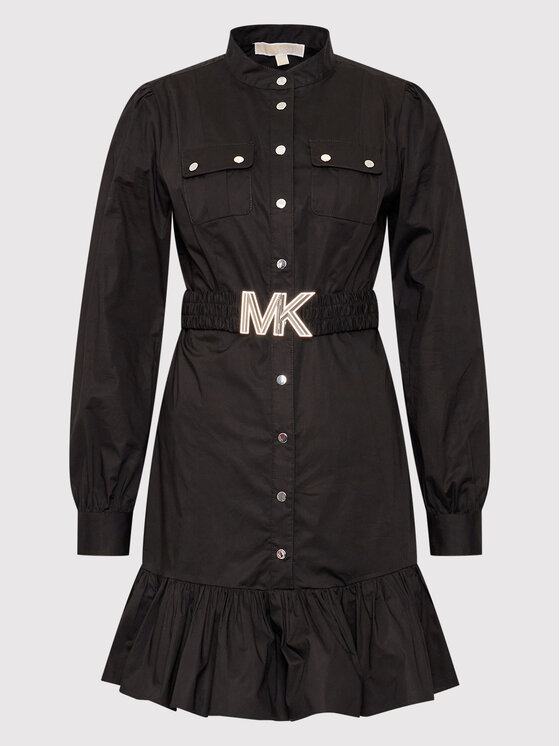 MICHAEL Michael Kors Sukienka koszulowa MS280Z2F4C Czarny Regular Fit zdjęcie nr 5
