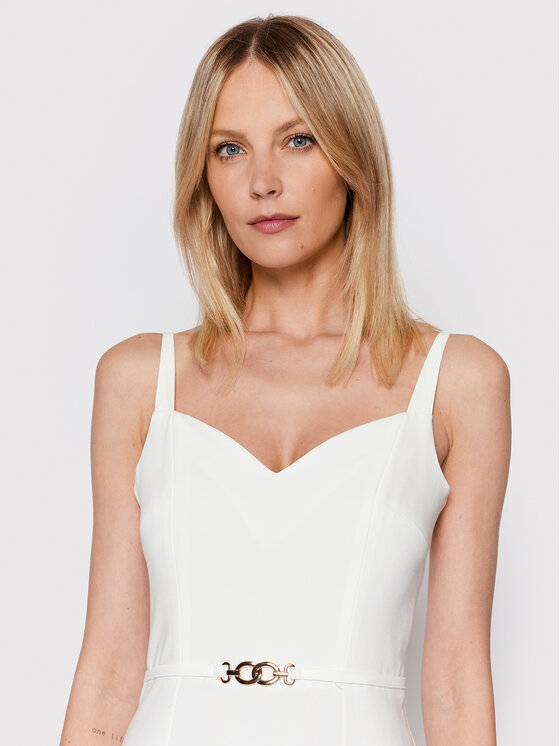 Morgan Sukienka koktajlowa 221-ROBE.F Biały Slim Fit zdjęcie nr 4