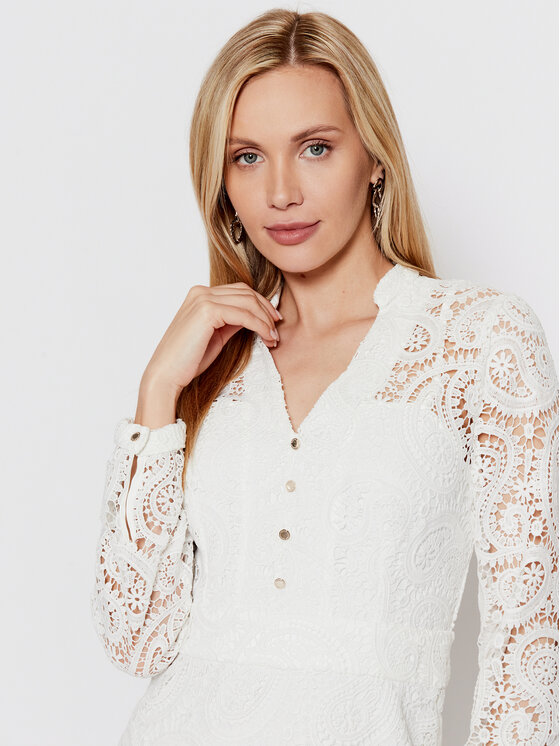 Morgan Sukienka koktajlowa 221-ROMANE Biały Regular Fit zdjęcie nr 4
