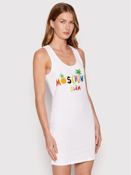 MOSCHINO Underwear & Swim Sukienka letnia 6501 2123 Biały Regular Fit