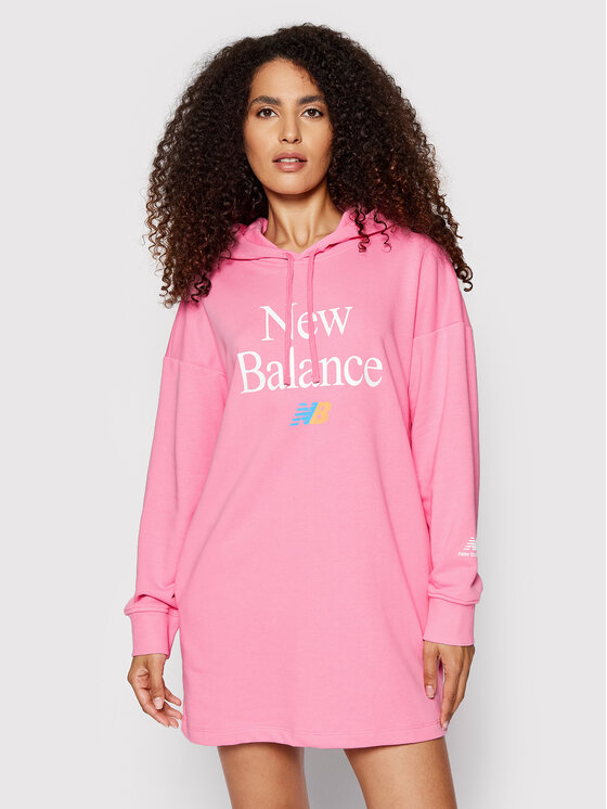 New Balance Sukienka dzianinowa Ess WD21501 Różowy Oversize