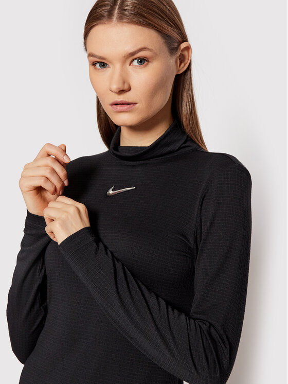 Nike Sukienka codzienna Swoosh DC5306 Czarny Slim Fit zdjęcie nr 4