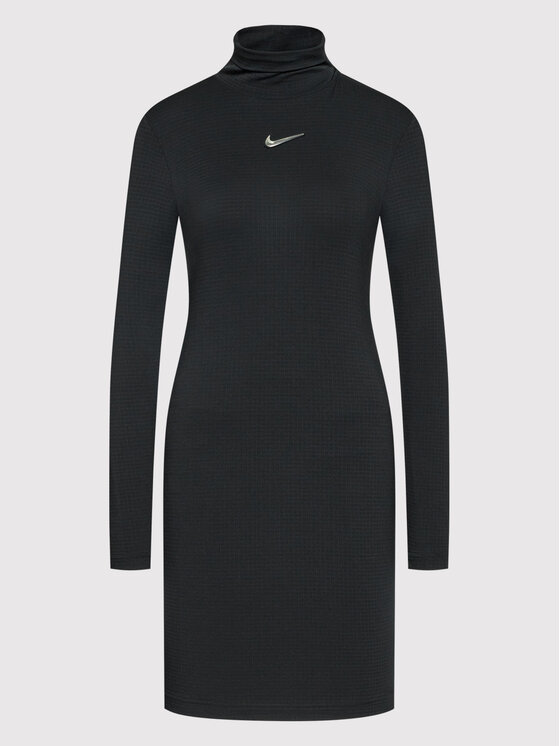 Nike Sukienka codzienna Swoosh DC5306 Czarny Slim Fit zdjęcie nr 5