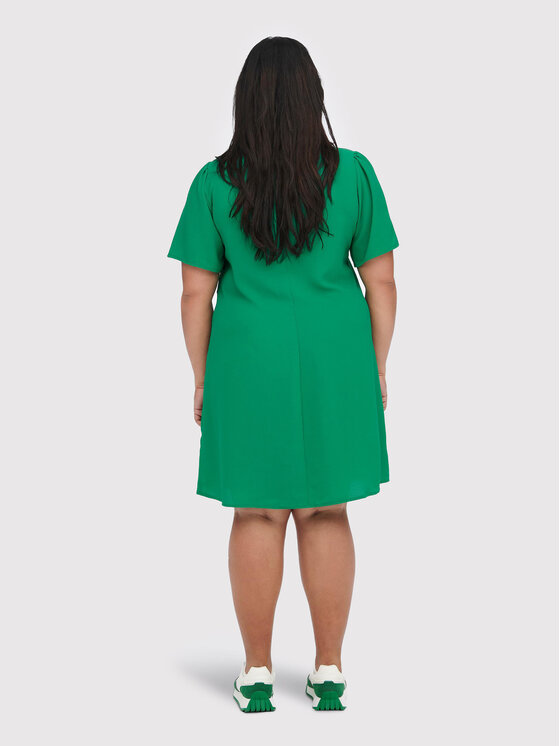ONLY Carmakoma Sukienka codzienna Luxmille 15265908 Zielony Regular Fit zdjęcie nr 3