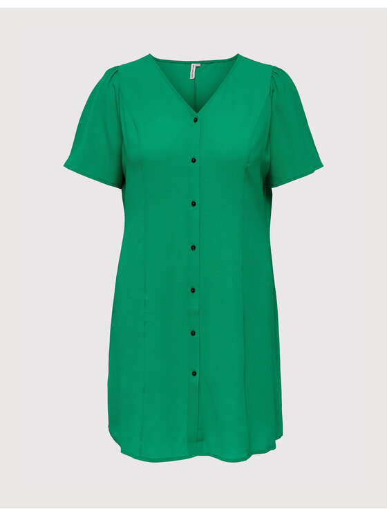 ONLY Carmakoma Sukienka codzienna Luxmille 15265908 Zielony Regular Fit zdjęcie nr 5