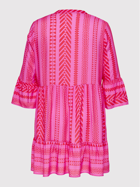 ONLY Carmakoma Sukienka codzienna Marrakesh 15206065 Różowy Relaxed Fit zdjęcie nr 3