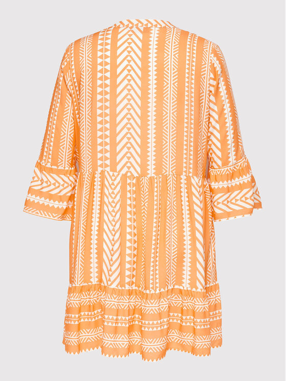 ONLY Carmakoma Sukienka letnia Marrakesh 15206065 Pomarańczowy Loose Fit zdjęcie nr 2