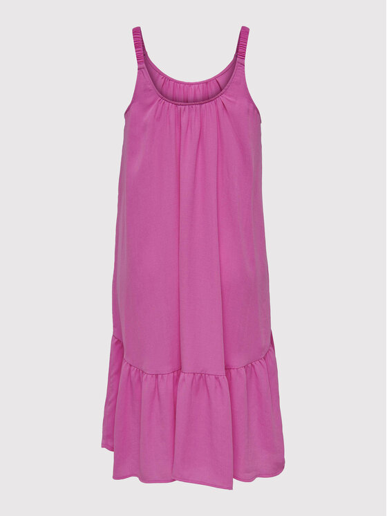 ONLY Carmakoma Sukienka letnia Paello 15261515 Różowy Regular Fit zdjęcie nr 2