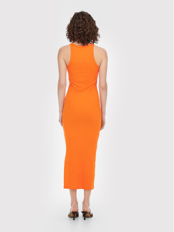 ONLY Sukienka codzienna Lindsay 15235138 Pomarańczowy Slim Fit zdjęcie nr 3