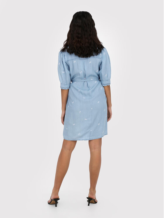 ONLY Sukienka jeansowa Candice 15258997 Niebieski Regular Fit zdjęcie nr 3