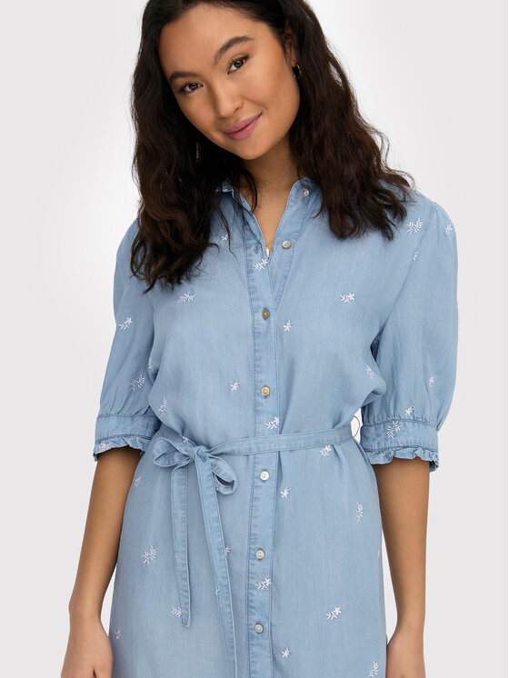 ONLY Sukienka jeansowa Candice 15258997 Niebieski Regular Fit zdjęcie nr 4