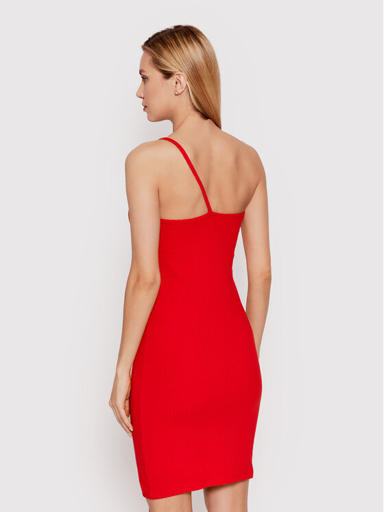 ONLY Sukienka letnia Lea 15257778 Czerwony Slim Fit zdjęcie nr 3