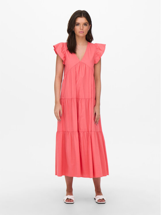 ONLY Sukienka letnia Lindsey 15256487 Różowy Regular Fit zdjęcie nr 2