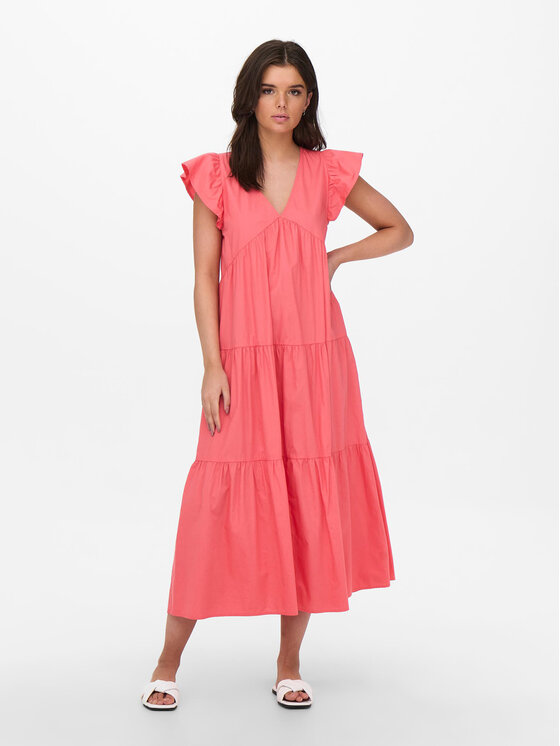 ONLY Sukienka letnia Lindsey 15256487 Różowy Regular Fit