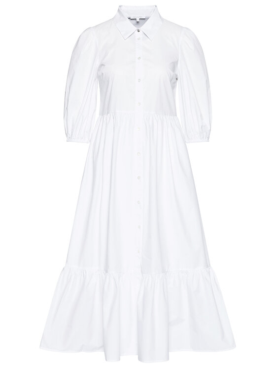 Patrizia Pepe Sukienka koszulowa 2A2218/A9B9-W103 Biały Oversize zdjęcie nr 5