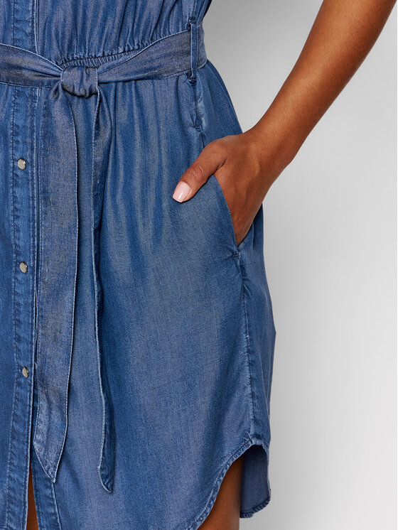 Pepe Jeans Sukienka jeansowa Gloss PL953062 Niebieski Regular Fit zdjęcie nr 4