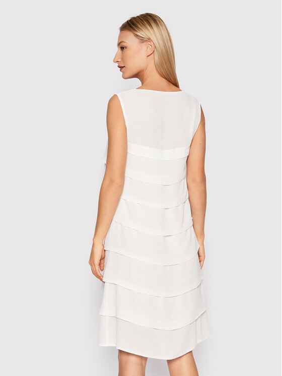 Peserico Sukienka koktajlowa E02315 Biały Regular Fit zdjęcie nr 3